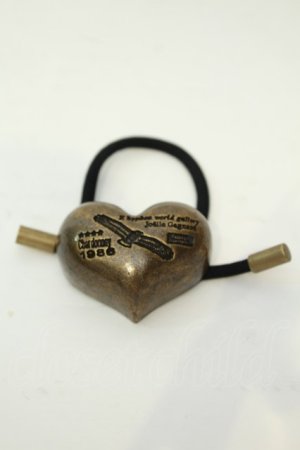 画像: E hyphen world gallery / ハート型ヘアゴム  ゴールド O-26-02-06-1134-LO-AC-OW-OS