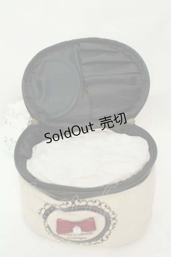 画像2: axes femme NOSTALGIE / バラ付きバニティポーチ  キナリ O-26-02-06-1141-AX-ZA-OW-OS (2)