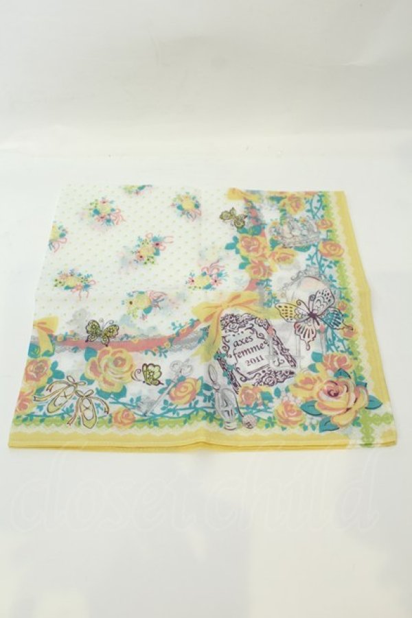 画像1: axes femme / ハンカチ  イエロー系 O-26-02-06-1143-AX-BL-OW-OS (1)