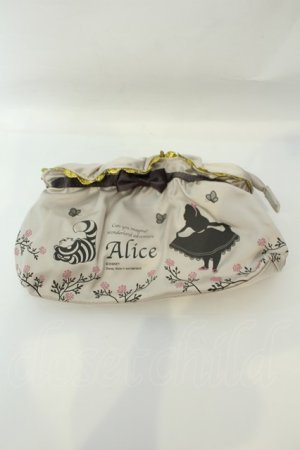 画像: axes femme / DISNEYアリスコラボポーチ  ベージュ O-26-02-06-1151-AX-ZA-OW-OS
