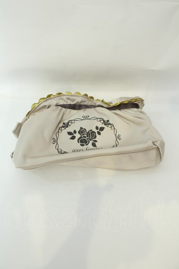 画像2: axes femme / DISNEYアリスコラボポーチ  ベージュ O-26-02-06-1151-AX-ZA-OW-OS (2)