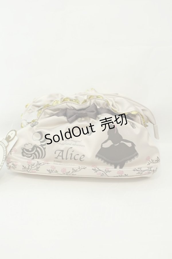 画像1: axes femme / DISNEYアリスコラボポーチ  ベージュ O-26-02-06-1152-AX-ZA-OW-OS (1)
