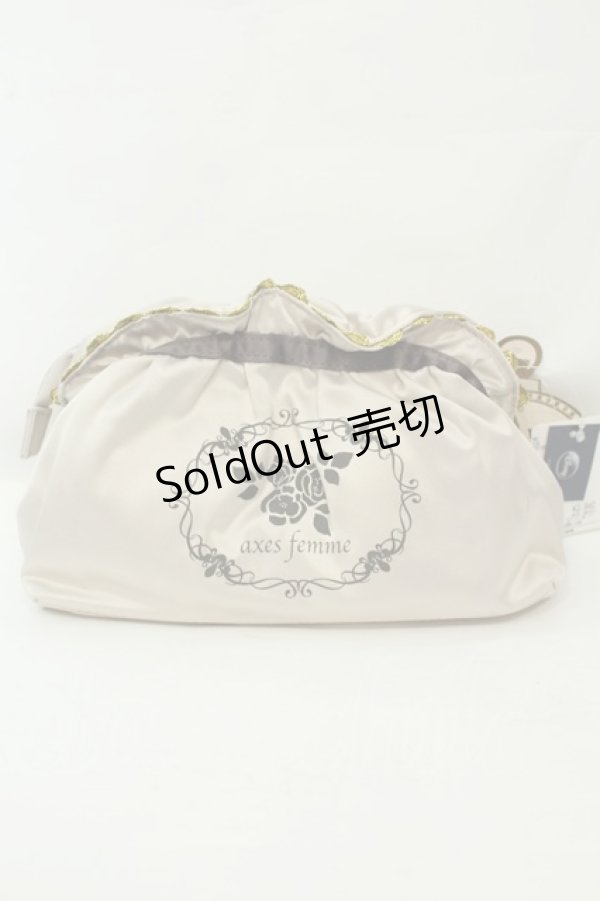 画像2: axes femme / DISNEYアリスコラボポーチ  ベージュ O-26-02-06-1152-AX-ZA-OW-OS (2)