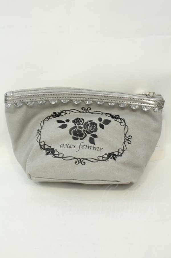 画像2: axes femme / ディズニーコラボ7人小人ポーチ  グレー O-26-02-06-1157-AX-ZA-OW-OS (2)