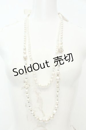 画像: axes femme / パールリボンネックレス  シロ O-26-02-06-1018-AX-AC-OW-OS