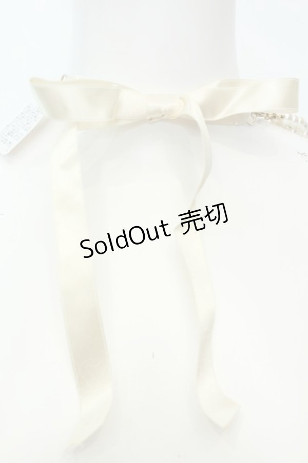 画像3: axes femme / パールリボンネックレス  シロ O-26-02-06-1018-AX-AC-OW-OS (3)