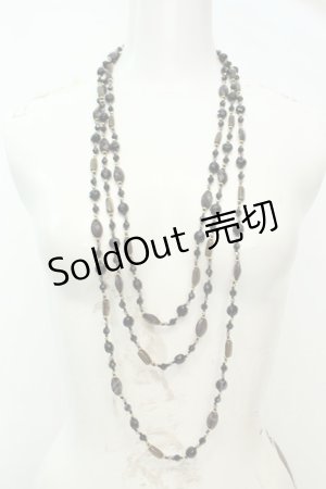 画像: axes femme / ビーズネックレス  クロ O-26-02-06-1022-AX-AC-OW-OS