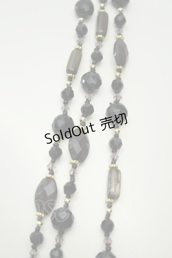 画像2: axes femme / ビーズネックレス  クロ O-26-02-06-1022-AX-AC-OW-OS (2)