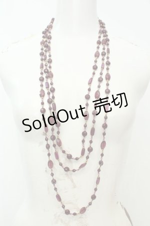 画像: axes femme / ビーズネックレス  パープル O-26-02-06-1023-AX-AC-OW-OS