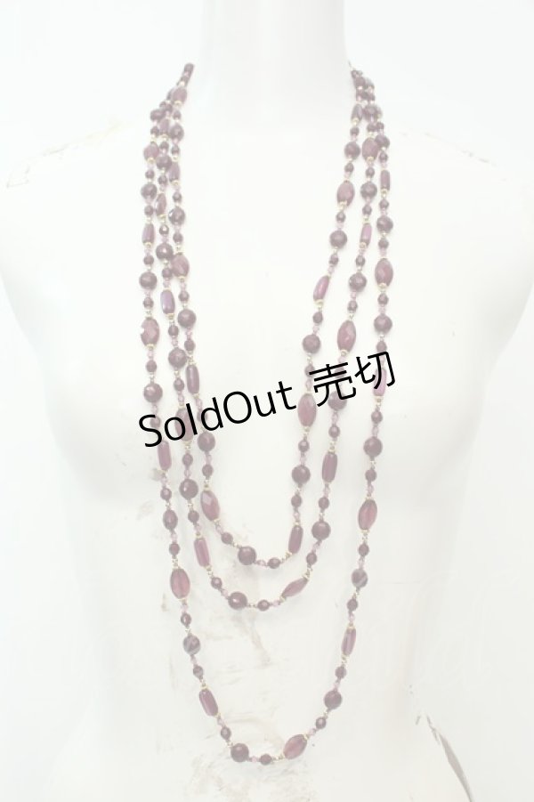 画像1: axes femme / ビーズネックレス  パープル O-26-02-06-1023-AX-AC-OW-OS (1)