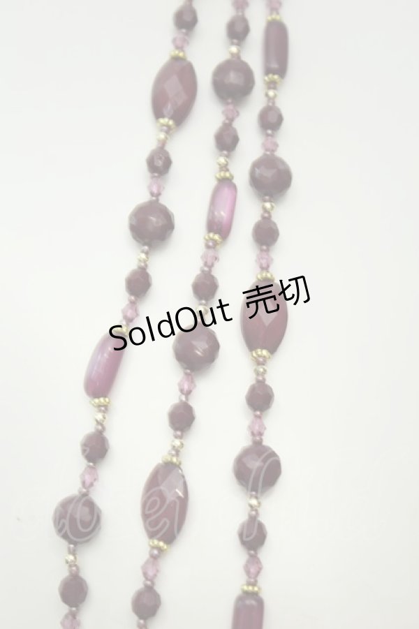 画像2: axes femme / ビーズネックレス  パープル O-26-02-06-1023-AX-AC-OW-OS (2)
