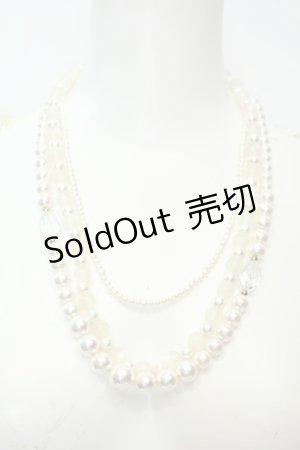 画像: axes femme / パール三連ネックレス  シロ O-26-02-06-1003-AX-AC-OW-OS