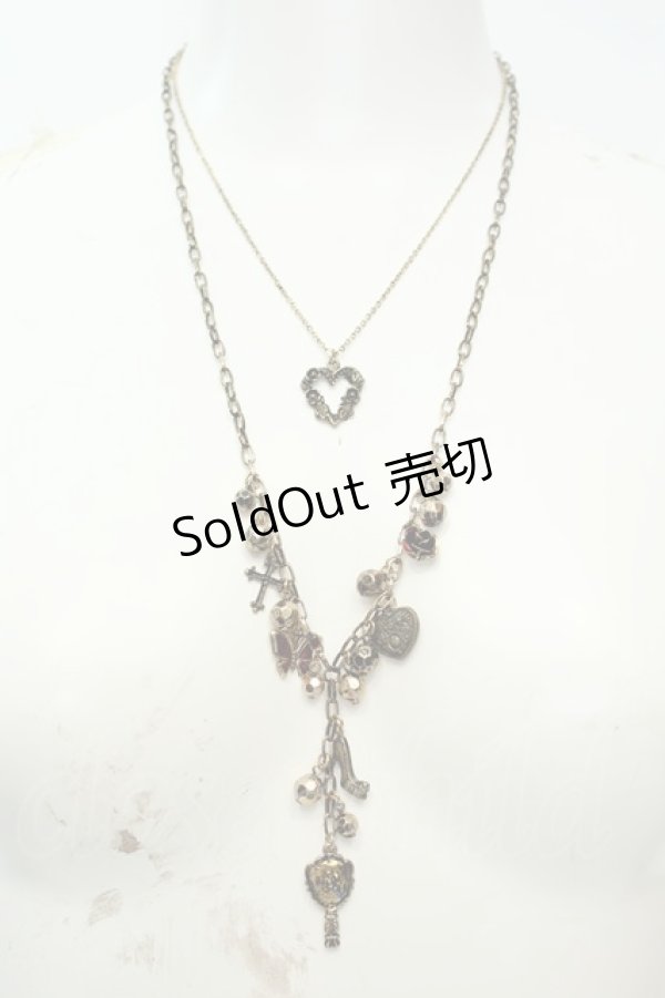 画像1: axes femme / アンティークモチーフ2連ネックレス  ゴールド O-26-02-06-1024-AX-AC-OW-OS (1)