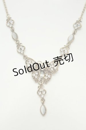 画像: axes femme / バタフライ＆ドロップストーンネックレス  ゴールド O-26-02-06-1025-AX-AC-OW-OS