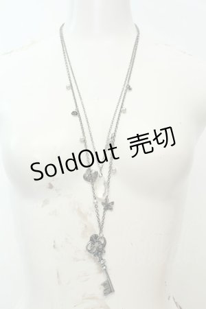 画像: axes femme / 鍵モチーフ2連ネックレス  シルバー O-26-02-06-1026-AX-AC-OW-OS
