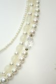 画像2: axes femme / パール三連ネックレス  シロ O-26-02-06-1003-AX-AC-OW-OS (2)