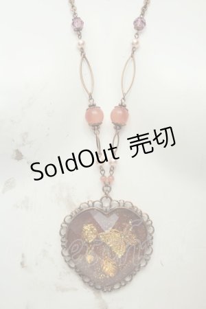 画像: axes femme / ハート封入ネックレス  アンティークゴールド O-26-02-06-1029-AX-AC-OW-OS