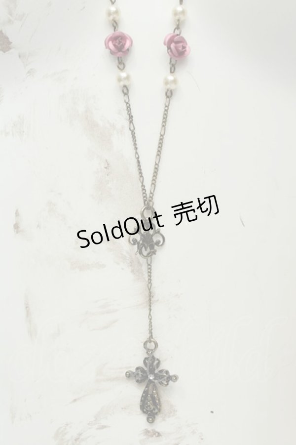 画像2: axes femme / プチローズ使いロザリオネックレス  ゴールド O-26-02-06-1033-AX-AC-OW-OS (2)