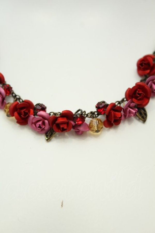 画像2: axes femme / プチローズモチーフネックレス  ゴールド O-26-02-06-1036-AX-AC-OW-OS (2)