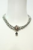 画像1: axes femme / ドロップストーン使いパールチョーカー  シルバー O-26-02-06-1038-AX-AC-OW-OS (1)
