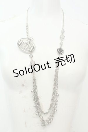 画像: axes femme / お城モチーフブローチ付きネックレス  シルバー O-26-02-06-1040-AX-AC-OW-OS
