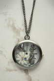 画像1: axes femme / うさぎ懐中時計ネックレス  シルバー O-26-02-06-1047-AX-AC-OW-OS (1)