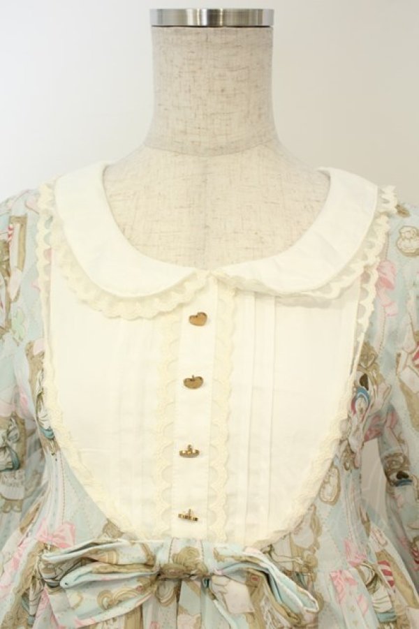 画像2: Angelic Pretty / Upside Down Story アリス ワンピース M サックス O-26-02-06-058-AP-OP-OW-OS (2)