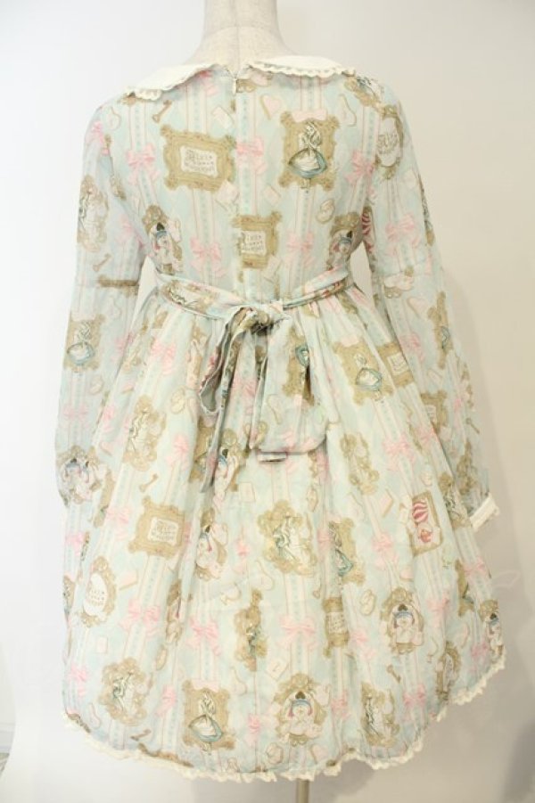 画像4: Angelic Pretty / Upside Down Story アリス ワンピース M サックス O-26-02-06-058-AP-OP-OW-OS (4)