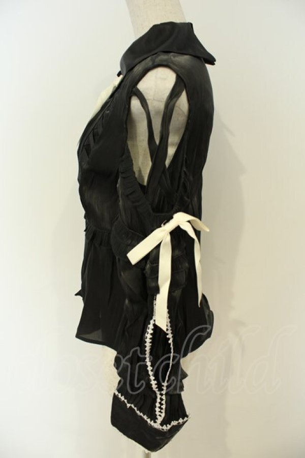 画像2: 豹了个猫（Ocelot）【海外ロリィタ】 / 神龍の詩 ブラウス XL クロ O-26-02-06-008-LO-OP-OW-OS (2)