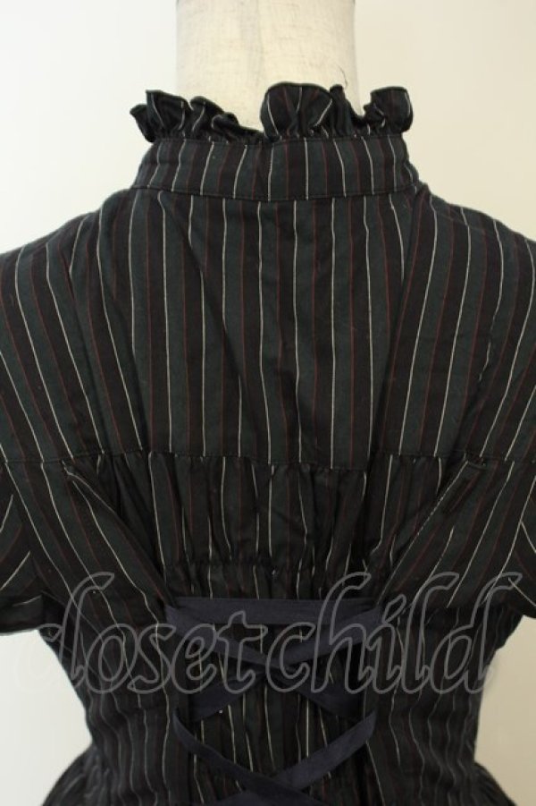 画像3: metamorphose / Elegant Ladyストライプワンピース  グリーン O-26-02-06-063-ME-OP-OW-OS (3)