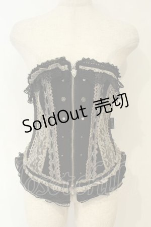 画像: Ozz oneste / はしごレースコルセット  ブラック O-26-02-06-009-OO-TO-OW-OS