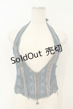 画像: Ozz oneste / チャイナボタンコルセット  グリーン O-26-02-06-010-OO-TO-OW-OS