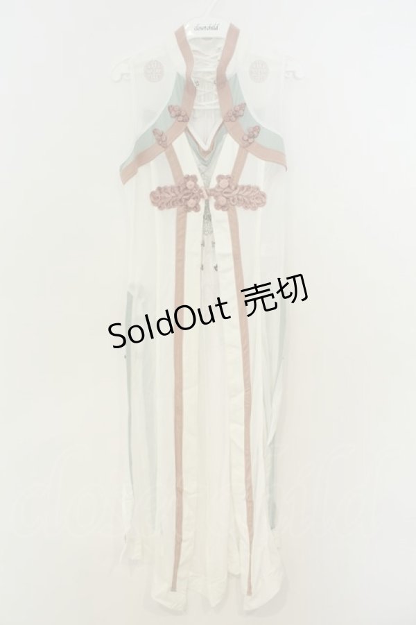 画像1: Ozz oneste / 夏チャイナジレ  ホワイト×ピンク×グリーン O-26-02-06-011-OO-OP-OW-OS (1)