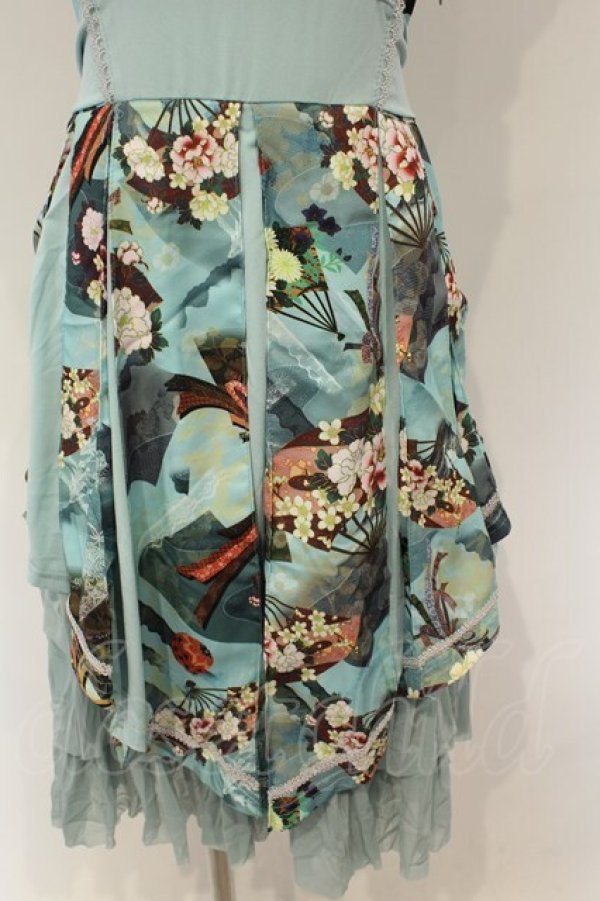 画像2: Ozz oneste / 華扇ジャンパースカート  ミントグリーン O-26-02-06-012-OO-OP-OW-OS (2)