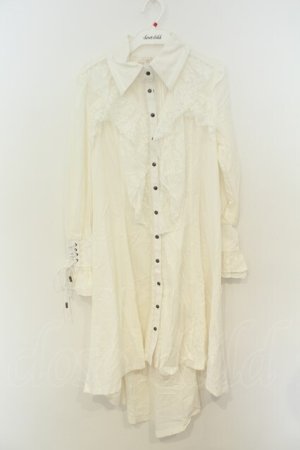 画像: Ozz oneste / レースフリルシャツワンピース  ホワイト O-26-02-06-017-OO-OP-OW-OS