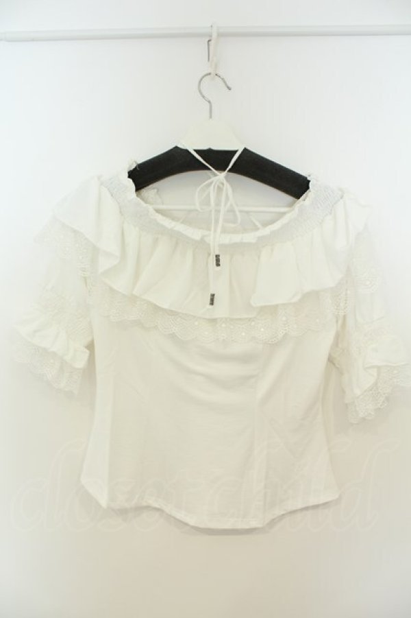 画像4: Ozz oneste / Pirates Roseオフショルダープルオーバー  シロ O-26-02-06-018-OO-TO-OW-OS (4)