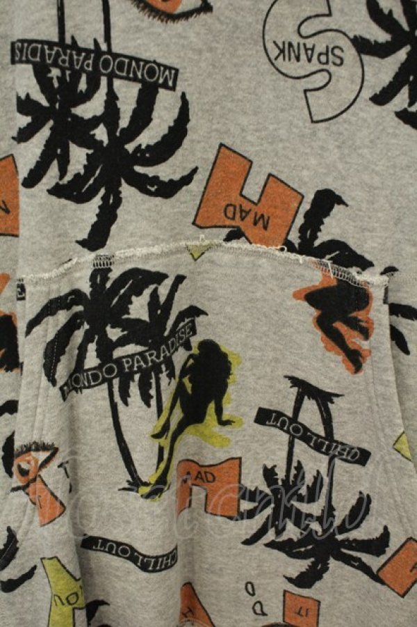 画像3: HYSTERIC GLAMOUR / MONDO PARADISE柄 ロングワンピース F グレー O-26-02-06-003-PU-OP-YM-OS (3)