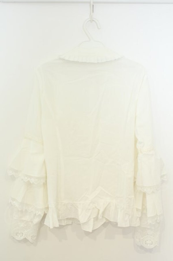 画像4: Vilia / フリル袖ブラウス L シロ O-26-02-06-019-LO-BL-OW-OS (4)