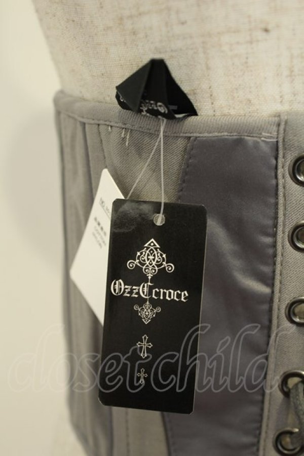 画像2: Ozz Croce / エンブロイダリーショートコルセット  グレー O-26-02-06-020-OO-TO-OW-OS (2)