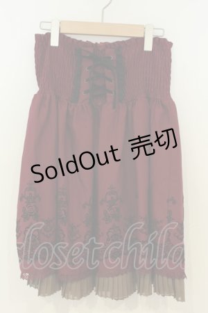 画像: axes femme / ハイウエストスカート M ワイン O-26-02-06-024-AX-OP-OW-OS