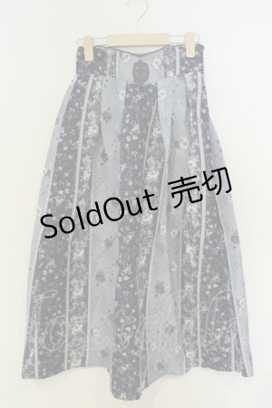 画像: axes femme / クードルローズ柄スカート F ネイビー O-26-02-06-025-AX-SK-OW-OS