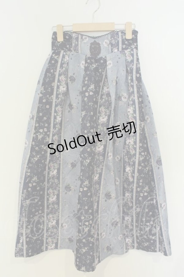 画像1: axes femme / クードルローズ柄スカート F ネイビー O-26-02-06-025-AX-SK-OW-OS (1)