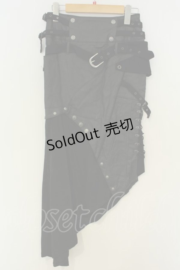 画像1: Ozz Croce / レースアップ可変スカート  ブラック O-26-02-06-026-OO-SK-OW-OS (1)