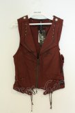 画像1: Ozz Croce / ダブルレースアップベスト  レンガ O-26-02-06-028-OO-TO-OW-OS (1)