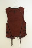 画像3: Ozz Croce / ダブルレースアップベスト  レンガ O-26-02-06-028-OO-TO-OW-OS (3)