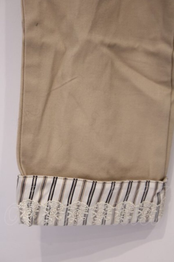 画像2: axes femme / ウエストリボンチノパン L ベージュ O-26-02-07-037-AX-PA-IG-OS (2)