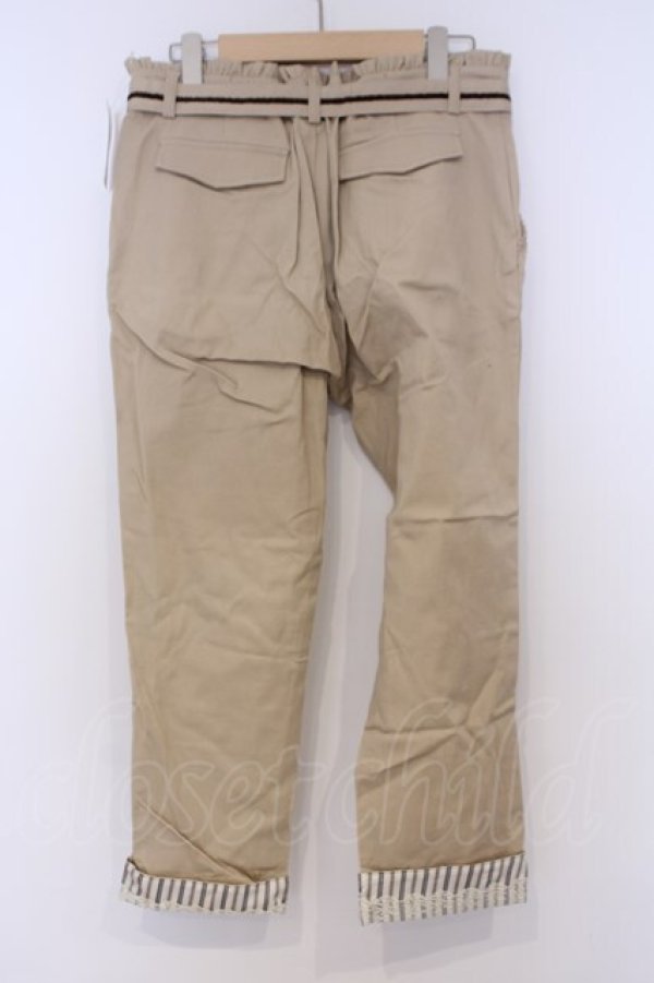 画像3: axes femme / ウエストリボンチノパン L ベージュ O-26-02-07-037-AX-PA-IG-OS (3)