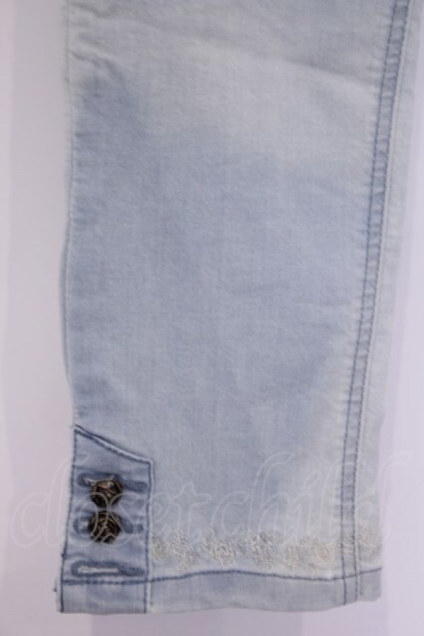 画像2: axes femme / 裾ボタン開きデニムパギンス L ライトインディゴ O-26-02-07-040-AX-PA-IG-OS (2)