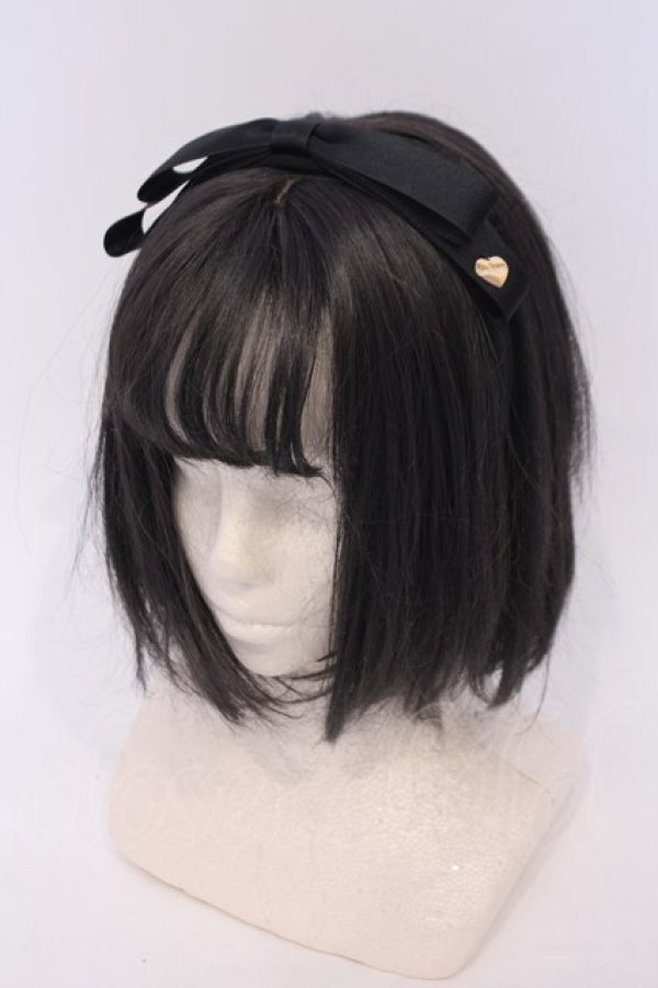 画像1: melume / リボンカチューシャ  クロ O-26-02-07-044-0-AC-YM-ZT575-F003 (1)