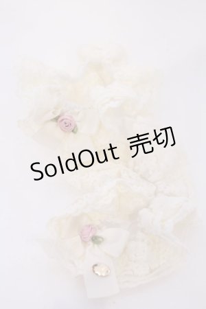 画像: m petit by misako / NINA'Sコラボ　リボン付き2WAYシュシュ  シロ O-26-02-07-045-LO-ZA-YM-ZT575